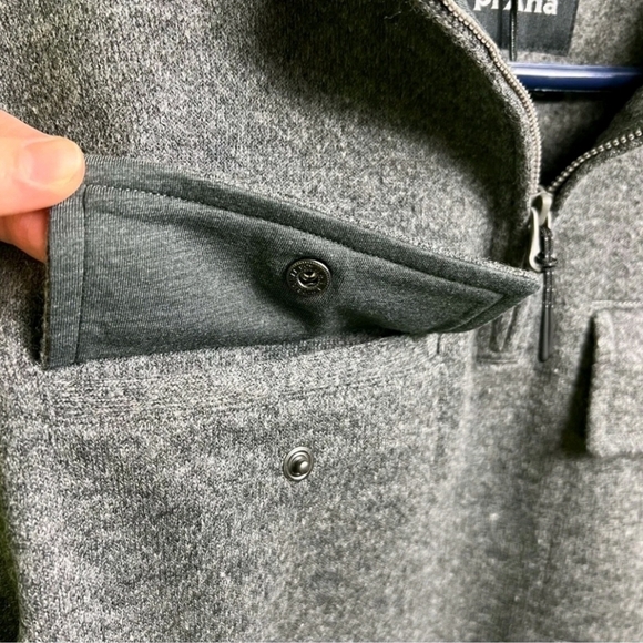 PRANA Men's Gray Quarter-Zip Sweater Xl - Picture 10 of 13